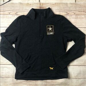 Charcoal Quarter-Zip Sweatshirt with U.S.‎ Army Logo